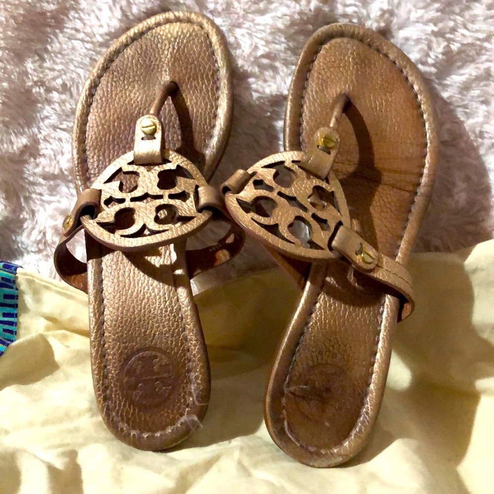 Tory Burch rose gold sandals women’s size 7